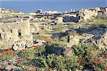 Punic and Roman ruins of city founded by Phoenicians in 730BC, Tharros, island of Sardinia, Italy, Mediterranean, Europe