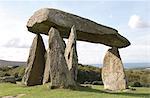 Dolmen, Neolithic burial chamber 4500 years old, Pentre Ifan, Pembrokeshire, Wales, United Kingdom, Europe