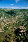 Vue du Roc des Hourtous du Gorges du Tarn, Lozère, Languedoc-Roussillon, France, Europe