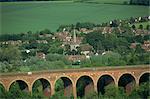 Eynsford village and railway viaduct, Darent Valley near Sevenoaks, Kent, England, United Kingdom, Europe