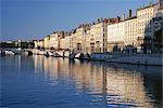 Rivière Saone, Presque'Ile, Lyon, Rhône, Rhone Alpes, France, Europe