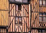 Détail des colombages maisons dans la vieille ville de Tours, en Indre-et-Loire dans la vallée de la Loire, Centre, France, Europe