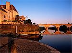 Fluss Dordogne in Bergerac, Dordogne, Aquitaine, Frankreich, Europa