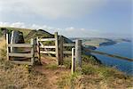 Stile, chemin de la côte du Devon, South Hams, Devon, Angleterre, Royaume-Uni, Europe