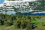 Hidden Lake, near Logan Pass, Glacier National Park, High Rocky Mountains, Montana, United States of America, North America