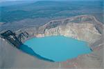 Malyi Semyachik volcano, acid lake inside summit crater, Kamchatka, East Siberia, Russia