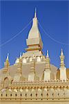 Das Luang (dass Louang) Stupa, 45 m hoch, wichtigsten buddhistischen Tempel und Nationalsymbol von Laos, Vientiane, Laos, Indochina, Asien