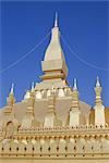 That Luang (That Louang) stupa, 45m high, main Buddhist temple and national symbol of Laos, Vientiane, Laos, Indochina, Asia