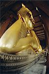 Statue de Bouddha couché 45 m de long, Wat Po (Wat Phra Chetuphon) (Wat Pho), Bangkok, Thaïlande, Asie