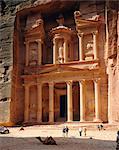 Das Finanzministerium, Felsen-schneiden-Gebäude aus dem Nabatean Mal, Petra, Jordanien