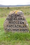 Tombe de Highlanders, Culloden battlefield, Highlands, Ecosse, Royaume-Uni, Europe