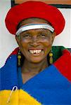 Portrait d'une dame Nbelle (Ndbele), Mabhoko (Weltevre) Nbelle village, Afrique du Sud, Afrique