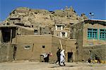 Houses within the old city walls below the Citadel, rebuilt since its destruction in the First Anglo Afghan war as used as a military garrison, Ghazni, Afghanistan, Asia