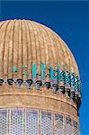 Ribbed dome of the mausoleum of Gaur Shad, wife of the Timurid ruler Shah Rukh, son of Tamerlane, The Mousallah Complex, Herat, Herat Province, Afghanistan, Asia