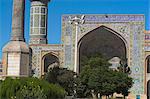 Monument to Afghanistan's fallen soldiers in front of Friday Mosque (Masjet-eJam), Herat, Herat Province, Afghanistan, Asia