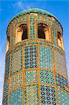 Minaret, sanctuaire de Hazrat Ali, qui fut assassiné en 661, Mazar-I-Sharif, province de Balkh, Afghanistan, Asie