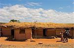 Maisons, région du Sud, Ethiopie, Afrique
