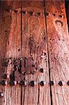 Frescoes on door of Bet Gabriel-Rufael, Lalibela, Ethiopia, Africa