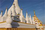 Pagoda at Maha Aungmye Bonzan monastery, ancient city of Inwa (Ava), Mandalay, Myanmar (Burma), Asia