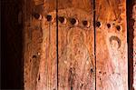 Frescoes on door of Bet Gabriel-Rufael, UNESCO World Heritage Site, Lalibela, Ethiopia, Africa