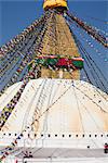 Lhosar (Tibetisch und Sherpa New Year Festival), Bodhnath Stupa, UNESCO Weltkulturerbe, Bagmati, Kathmandu, Nepal, Asien