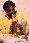 Snake charmer, Patan, Bagmati, Nepal, Asia