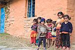 Village children, Sikles trek, Pokhara, Nepal, Asia