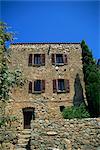 Traditional architecture, San Antonino, Balagne region, Corsica, France, Europe