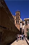Tourists, St. Catherine's Monastery, UNESCO World Heritage Site, Sinai, Egypt, North Africa, Africa