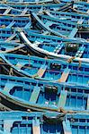Bateaux bleu, Essaouira, Maroc, Afrique du Nord, Afrique