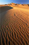 Dans l'Erg Chebbi, les dunes de sable mer, désert du Sahara, près de Merzouga, Maroc, Afrique du Nord, Afrique