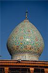 La coupole du mausolée de Shah-E Cheragh, Shiraz, Iran, Moyen-Orient