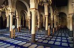 Intérieur, grande mosquée, Kairouan, UNESCO World Heritage Site, Tunisie, Afrique du Nord, Afrique