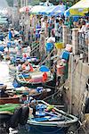 Fishing boats, Sai Kung, New Territories, Hong Kong, China, Asia