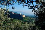 View of Church of San Francesco, Assisi, UNESCO World Heritage Site, Umbria, Italy, Europe