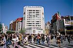 Commuters crossing street, Tokyo, Japan, Asia