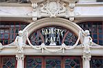 Entrance of the Belle Epoque (Art Nouveau) Cafe Majestic, Rua de Santa Catarina, Oporto, Portugal, Europe