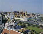 Allgemeine Ansicht und Skyline, Grand Palace, Bangkok, Thailand, Asien