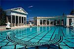Classical architecture and swimming pool, Hearst Castle, San Simeon, California, United States of America, North America