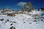 Österreichische Hütte auf Südosten Gesicht, Mount Kenia, UNESCO Weltkulturerbe, Kenia, Ostafrika, Afrika