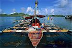 Fishing banca (outrigger boat), Coron, Basuanga Island, Palawan, Philippines, Southeast Asia, Asia