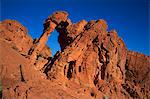 Elephant Rock, sandstone formation, in the Valley of Fire State Park, Nevada, United States of America, North America