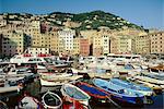 Der Hafen, Camogli, Halbinsel Portofino, Ligurien, Italien