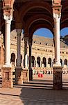 Palacio Espanol, Plaza del Espana, Parque de Maria Luisa, Séville, Andalousie (Andalucia), Espagne, Europe