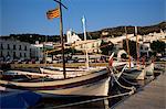 Harbour in the evening, El Port de la Selva, Costa Brava, Catalonia, Spain, Mediterranean, Europe