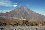 Erstarrte Lavaströme, Vulkan El Misti, 5821m, Arequipa, Peru, Südamerika