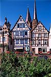 Framework at Market Square, Gelnhausen, Hesse, Germany, Europe