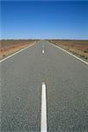 The empty Silver City Highway near Broken Hill in New South Wales, Australia, Pacific