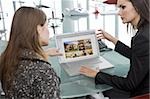 Two women at laptop computer