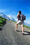 Trekking at Kleine Scheidigg, Bernese Oberland, Switzerland, Europe